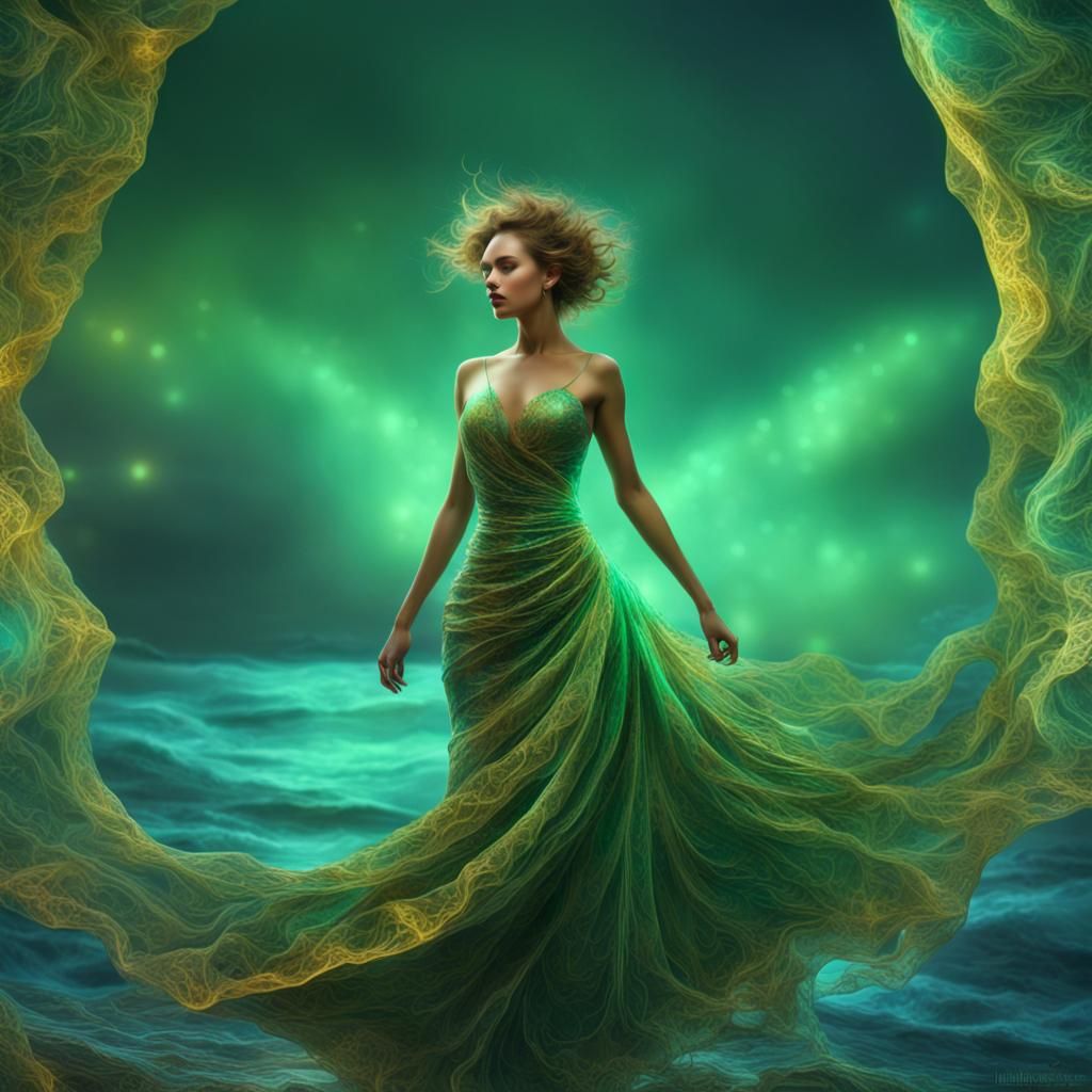 arte fractal, fondo brillante, 8K3D, retrato artístico y col...