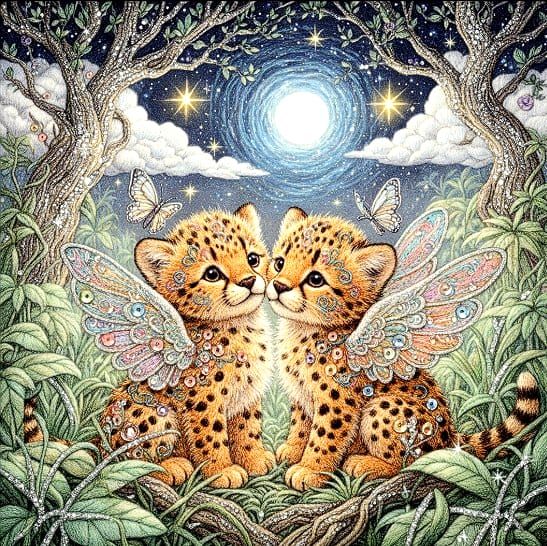 1/15/2026-Baby Winged Cheetahs Art By Archangel Tara