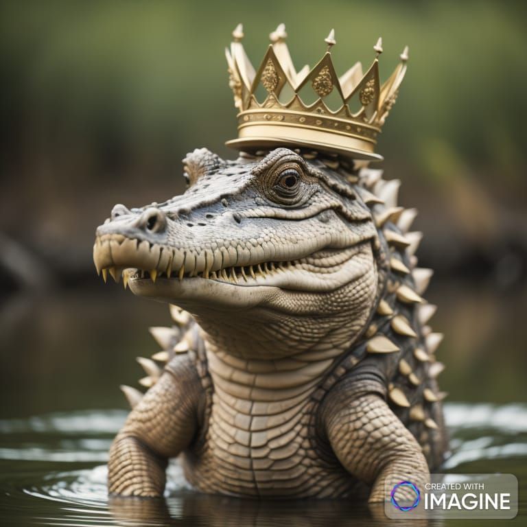 תנין מלכותי עם כתר