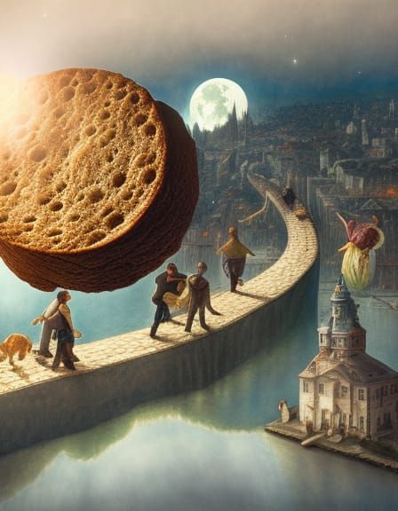 Au royaume de la faim la terre est prosaïque ;la pleine lune...