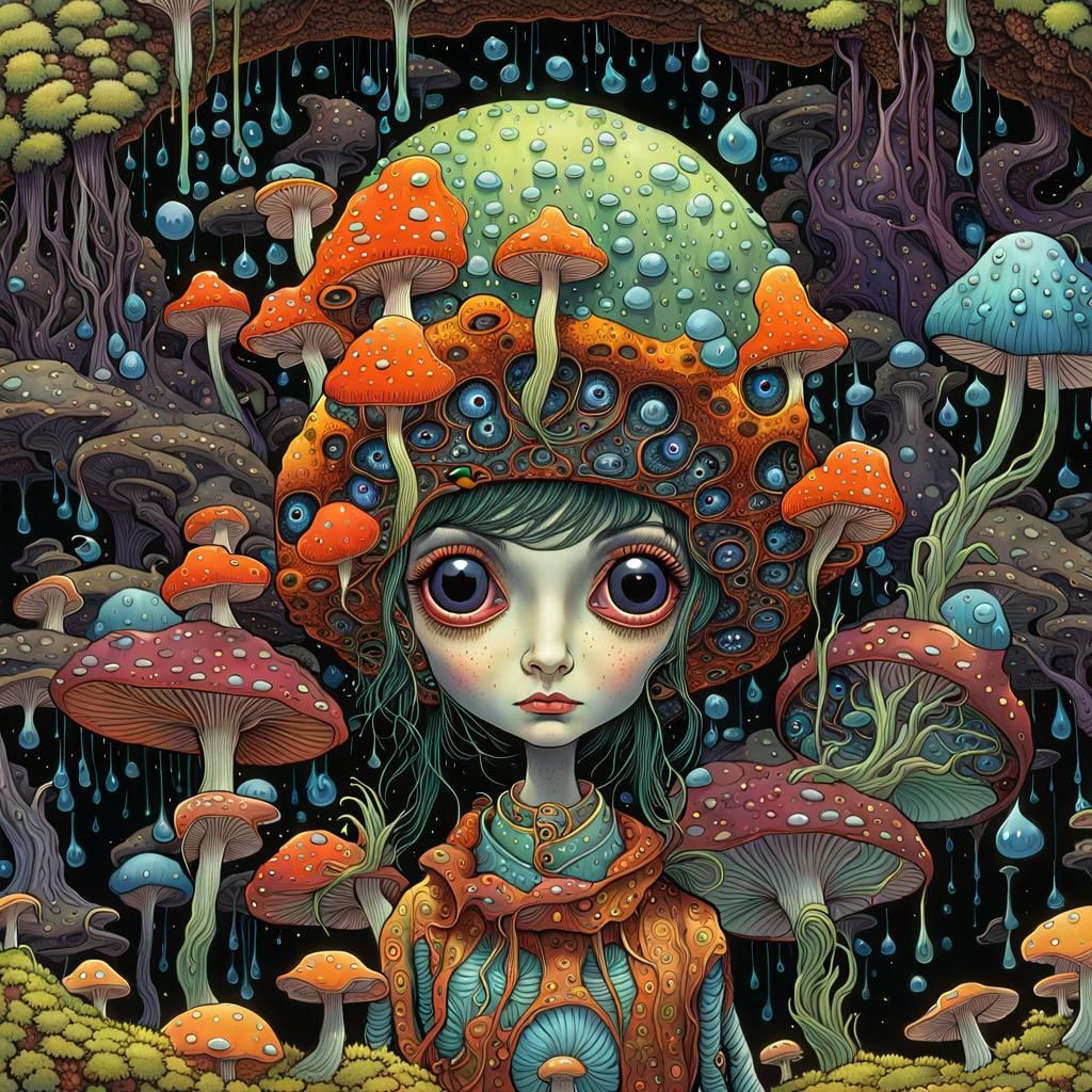 Fungi Girl 12760 - AI Generated Artwork - NightCafe Creator