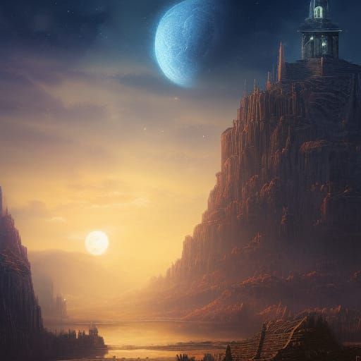 City of blue on the moon