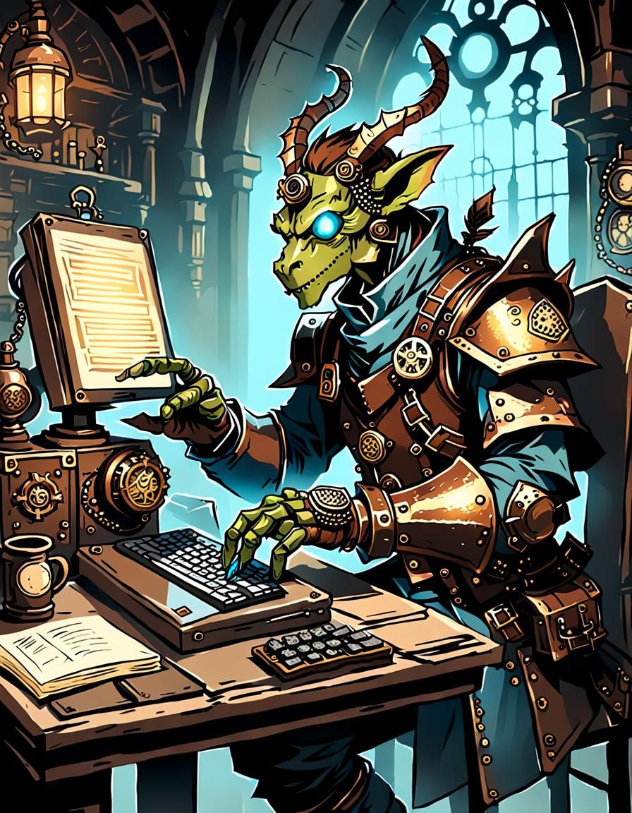 DnD Steampunk Dragonborn Tiefling (StarlightXL) - AI Generated Artwork ...