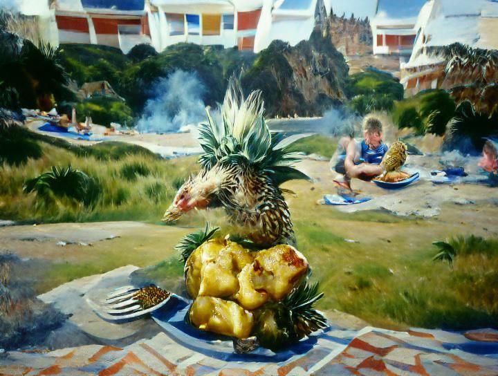 Pineapple chicken on holiday.