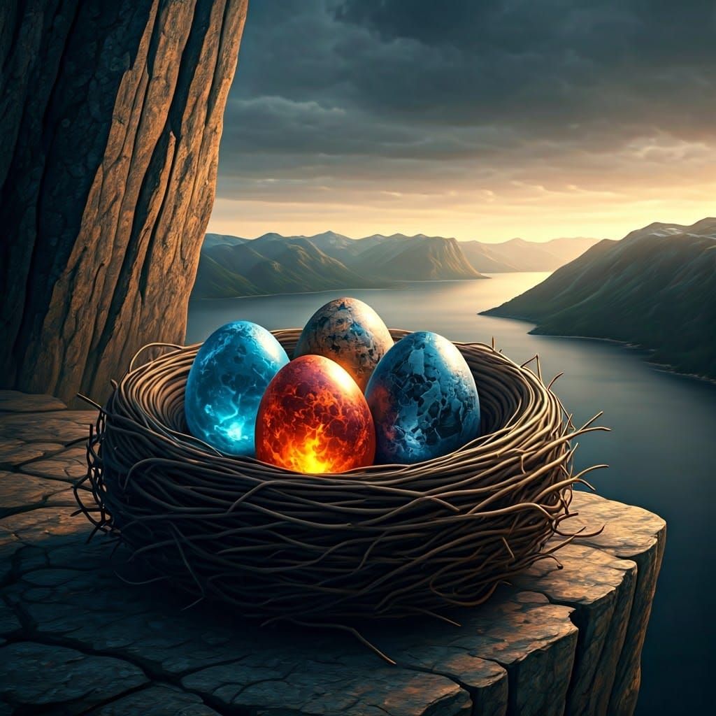 Quatre œufs élémentaire 