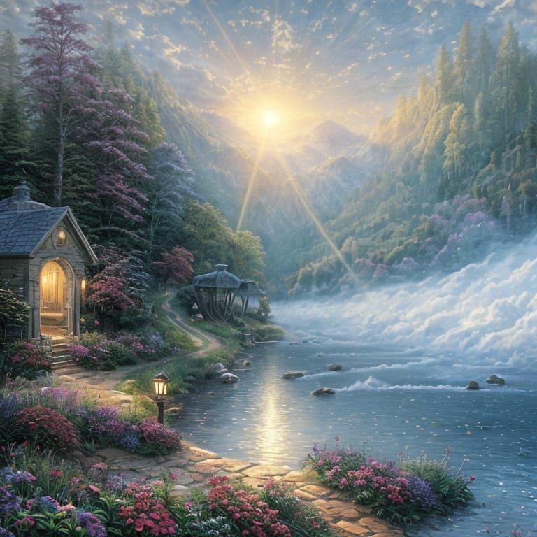 Ethereal God with Everlasting Gaze in Fantasy Art