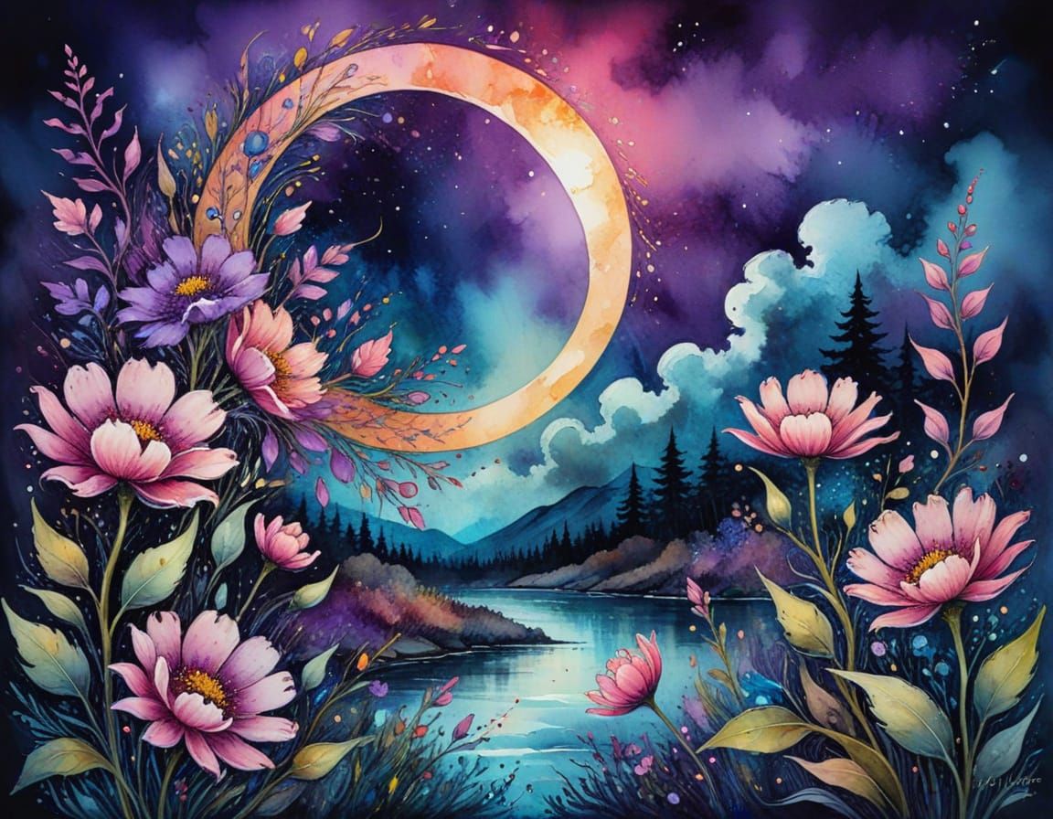 hollow moon  by @Sasha