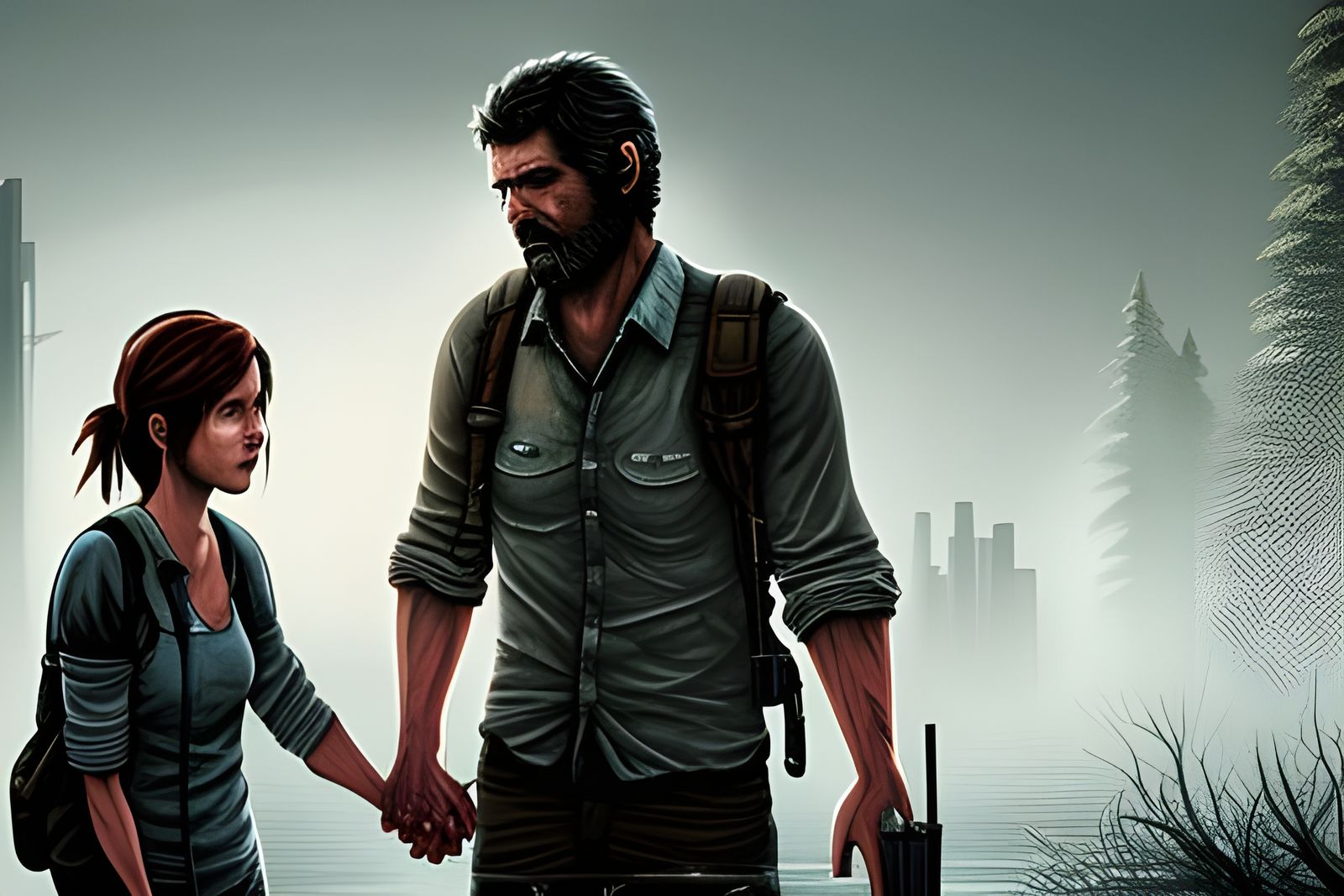 The Last of Us. Joel and Ellie. - AI Generated Artwork - NightCafe Creator