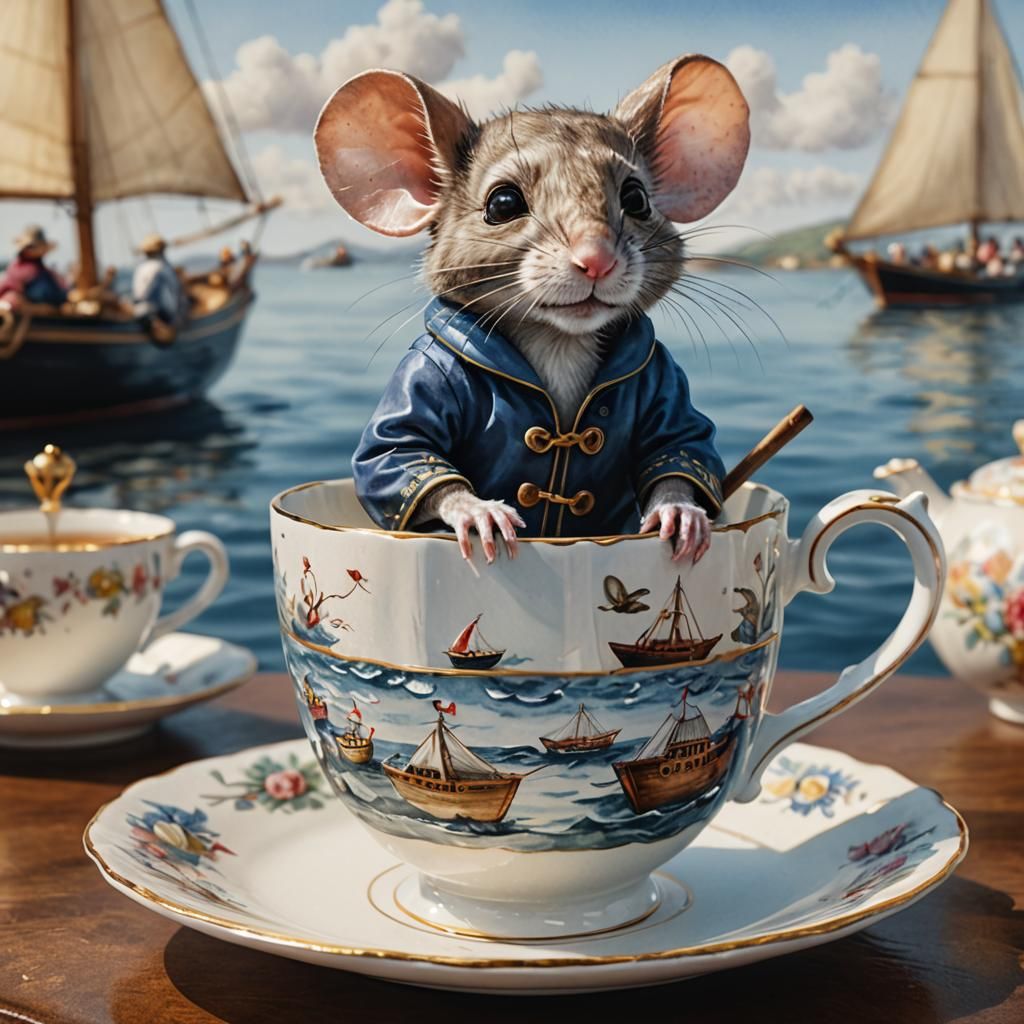 A mouse in a cup