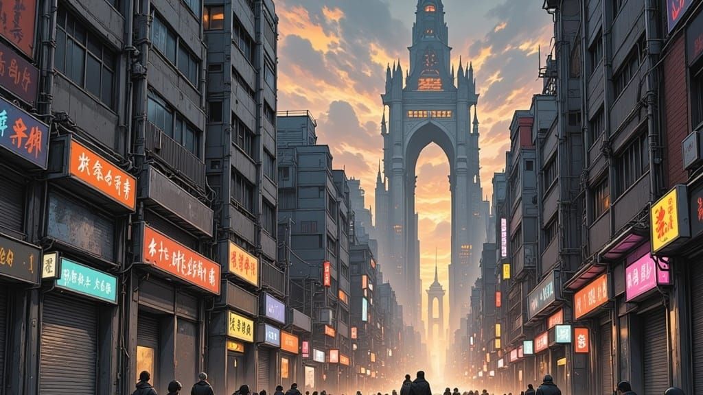 Dramatic Gothic Ruins with Intense Stylization