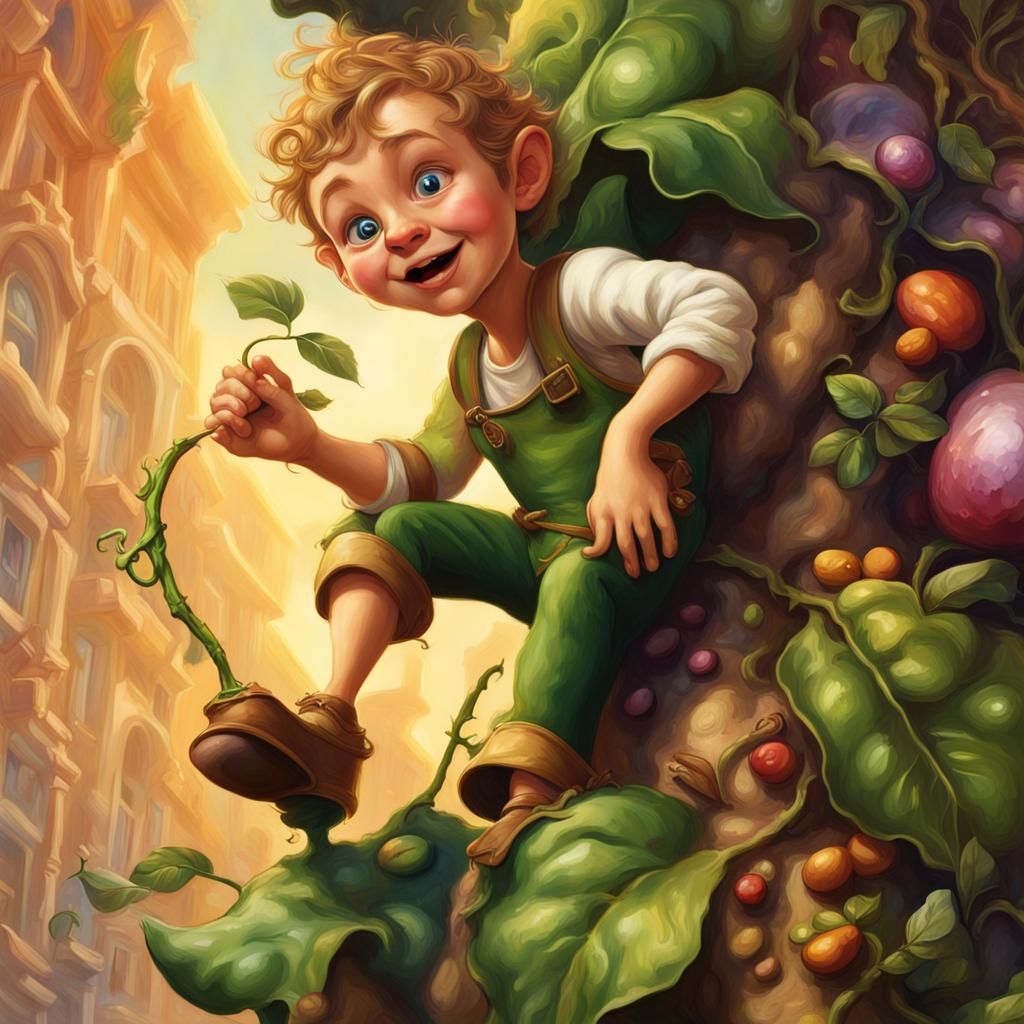 Jack and the Beanstalk - AI Generated Artwork - NightCafe Creator