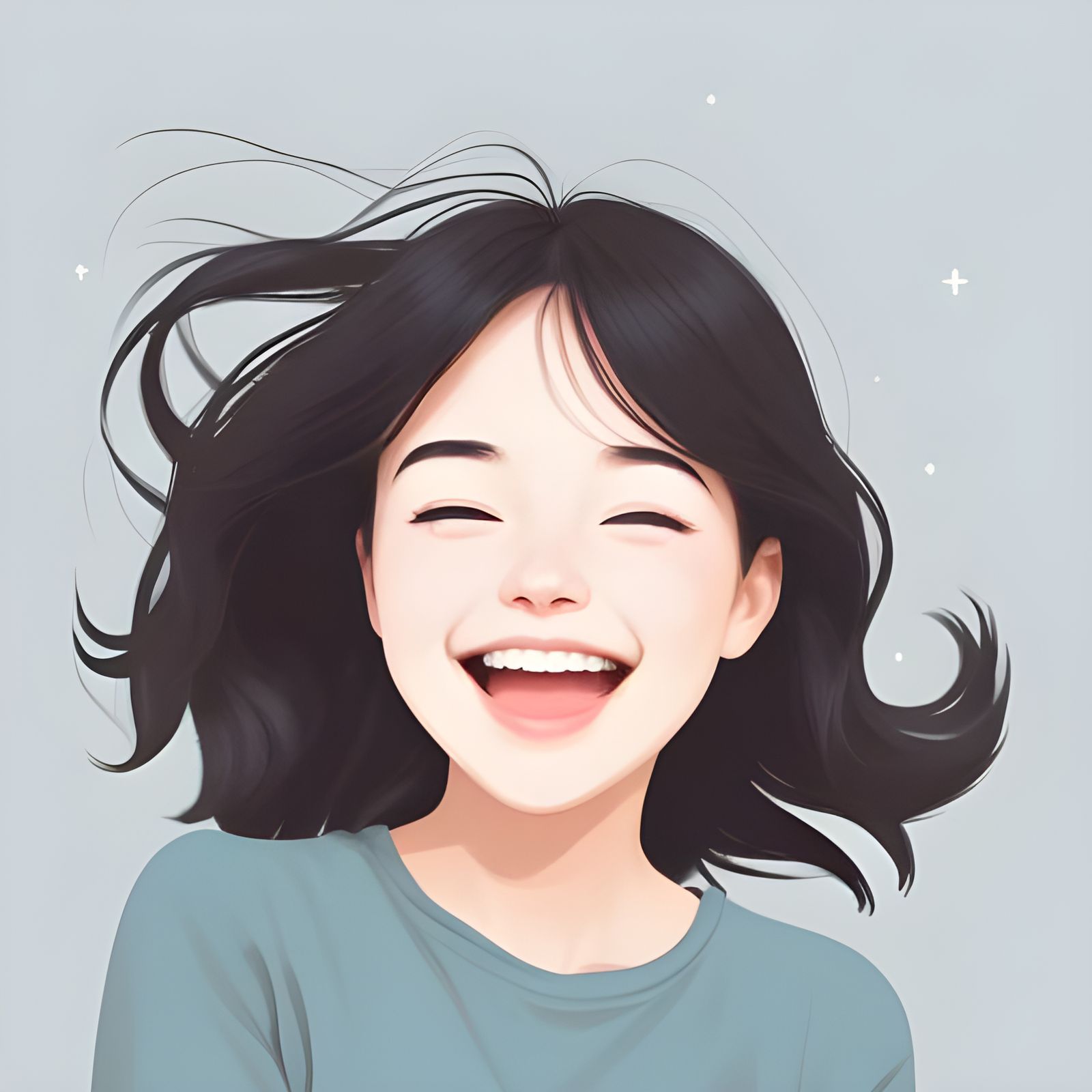 young woman expressing pure happiness  by @Stretch