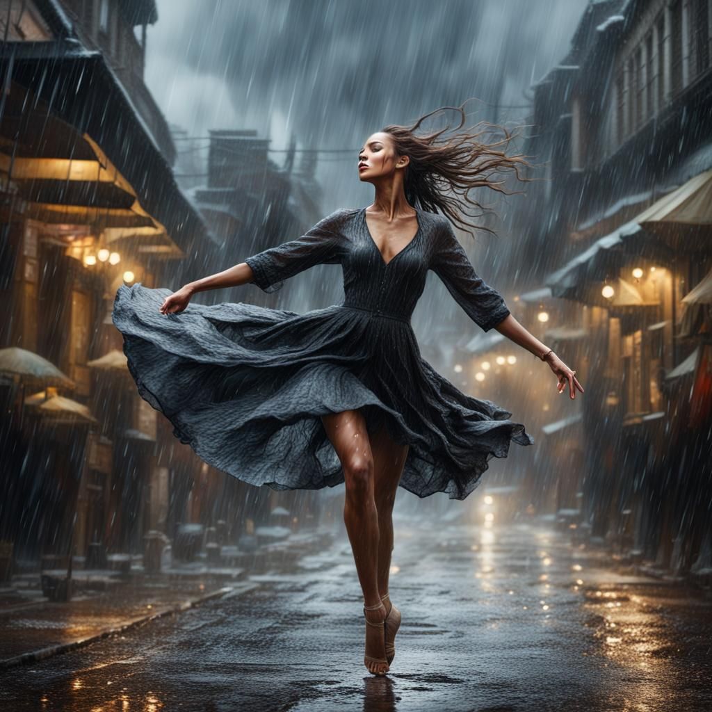 Dancing on the rain