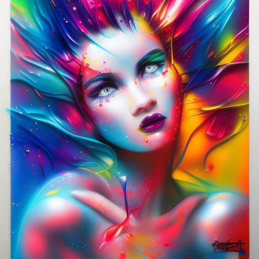 Paint Hair AI Generated Artwork NightCafe Creator
