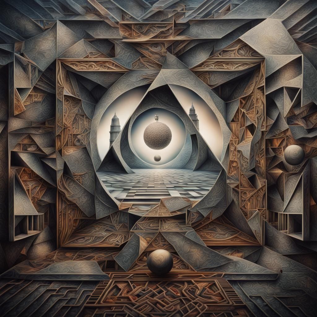 Geometric Mysticism surrealist painting
