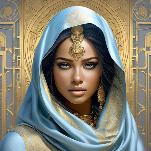 Study in blue and gold