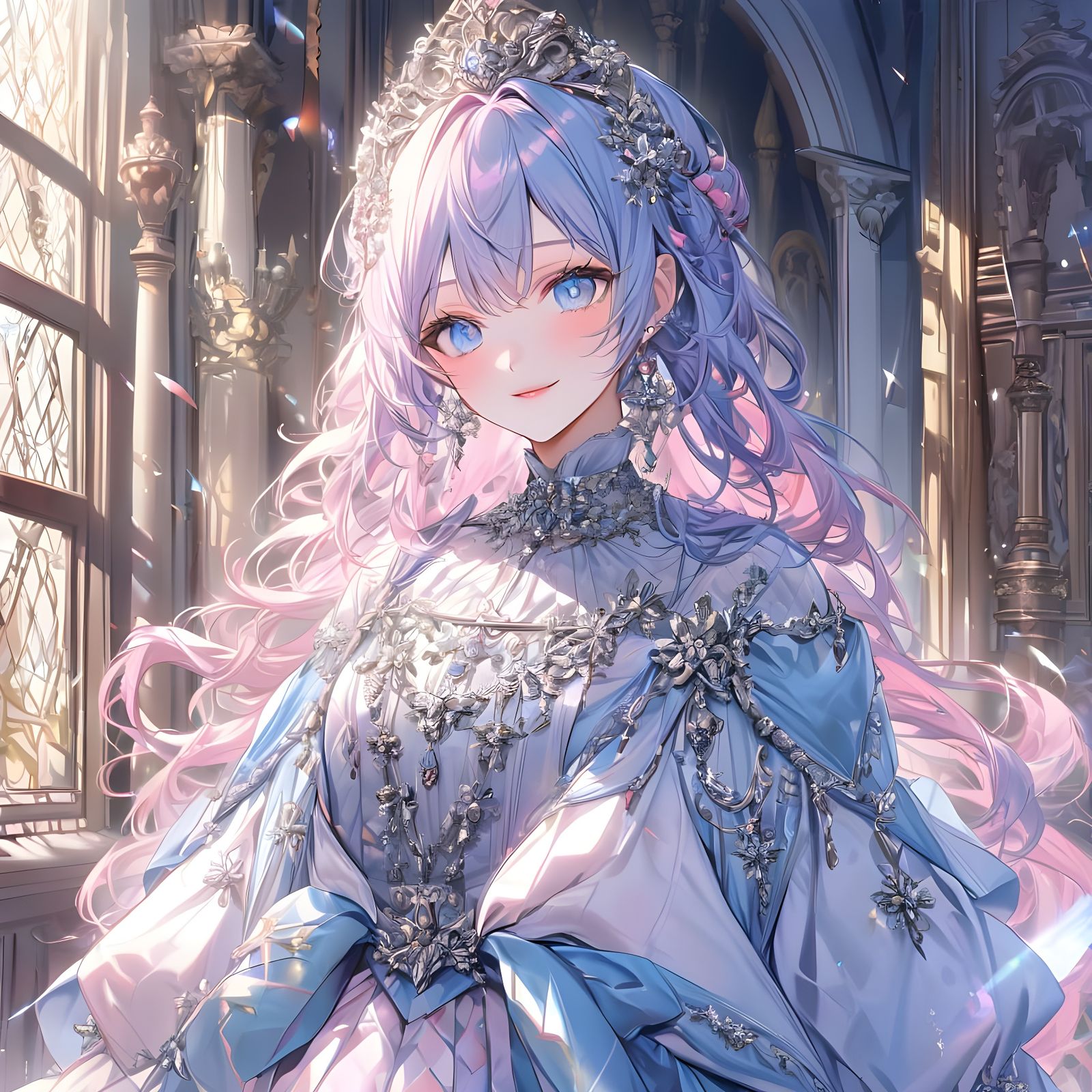Ethereal Noble Maiden in Sparkling Manor