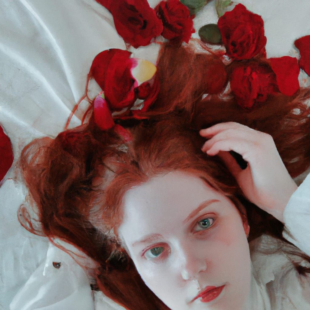Lay me down on a bed of roses AI Generated Artwork NightCafe Creator