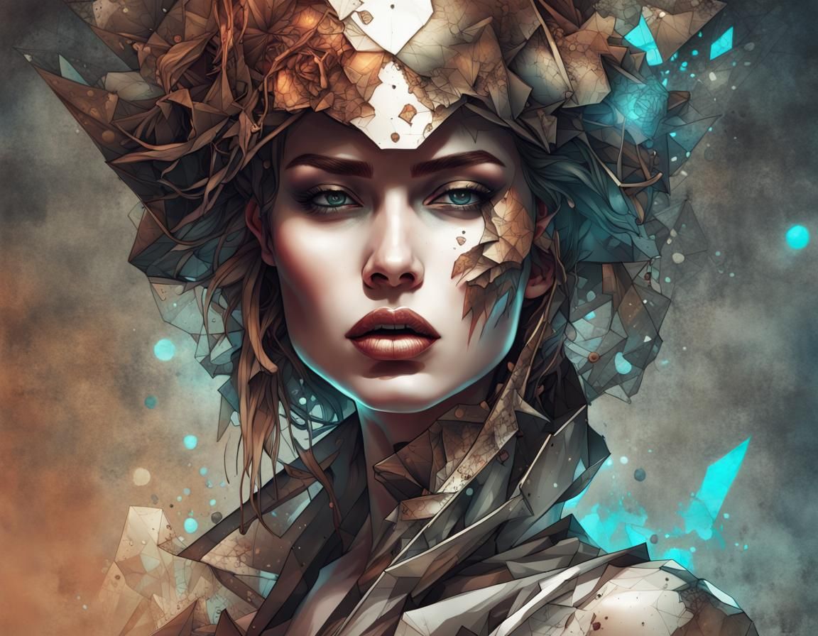 Cyberpunk Goddess Portrait in Artgerm Style
