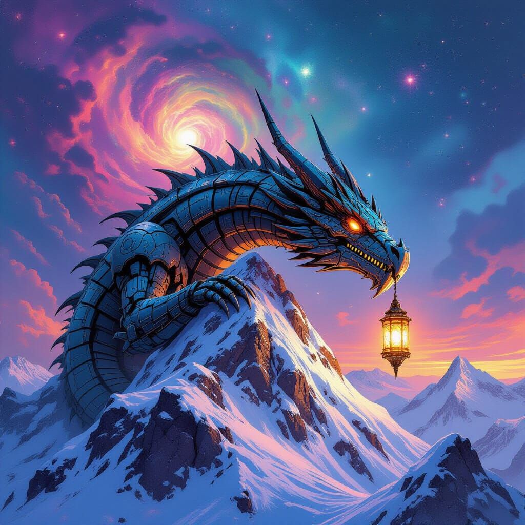 A  ancient robot dragon sleeps 