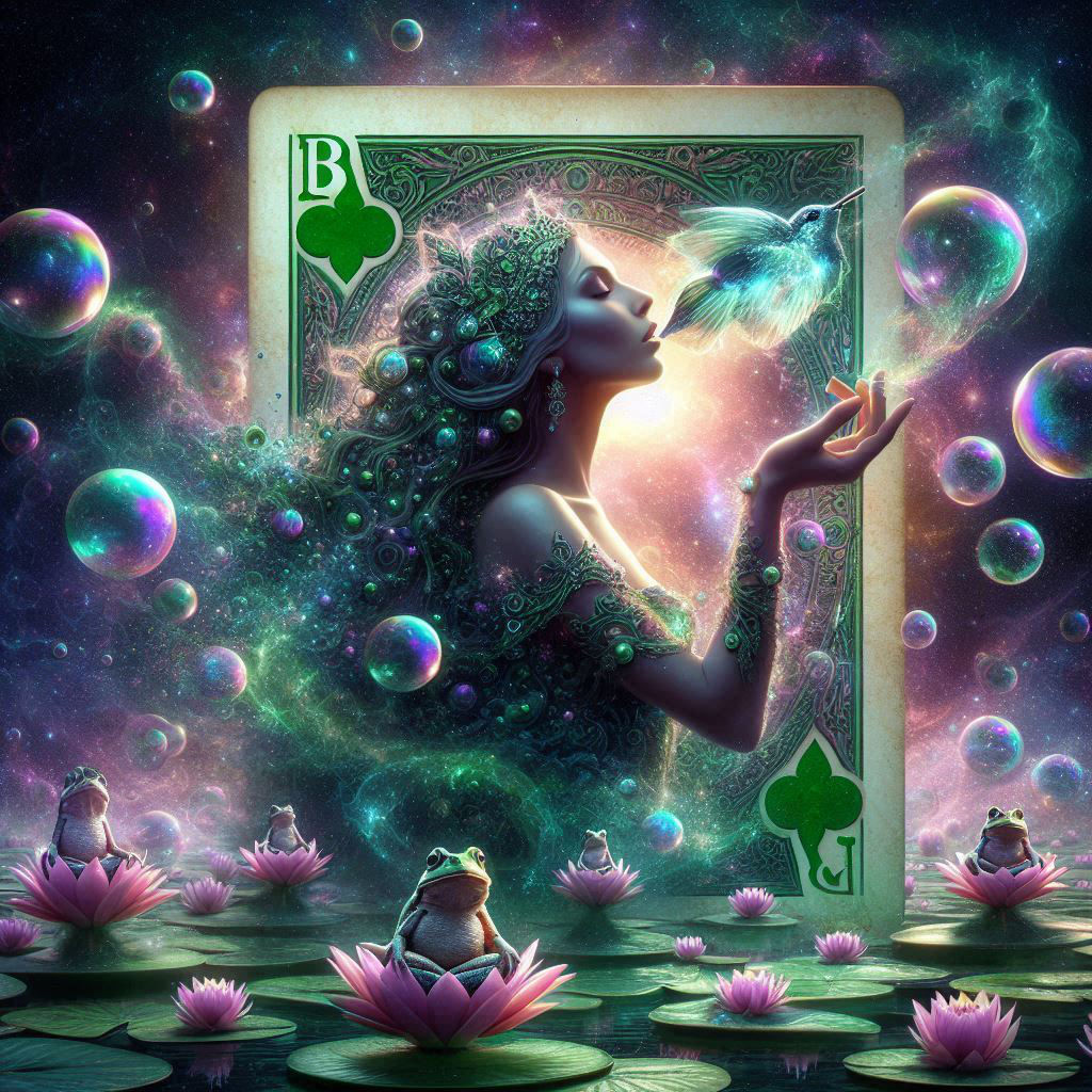 Playing Card: Bubble of Frogs