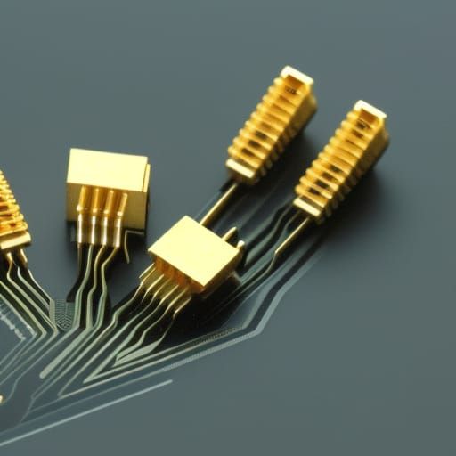 Gold connectors on a PCB