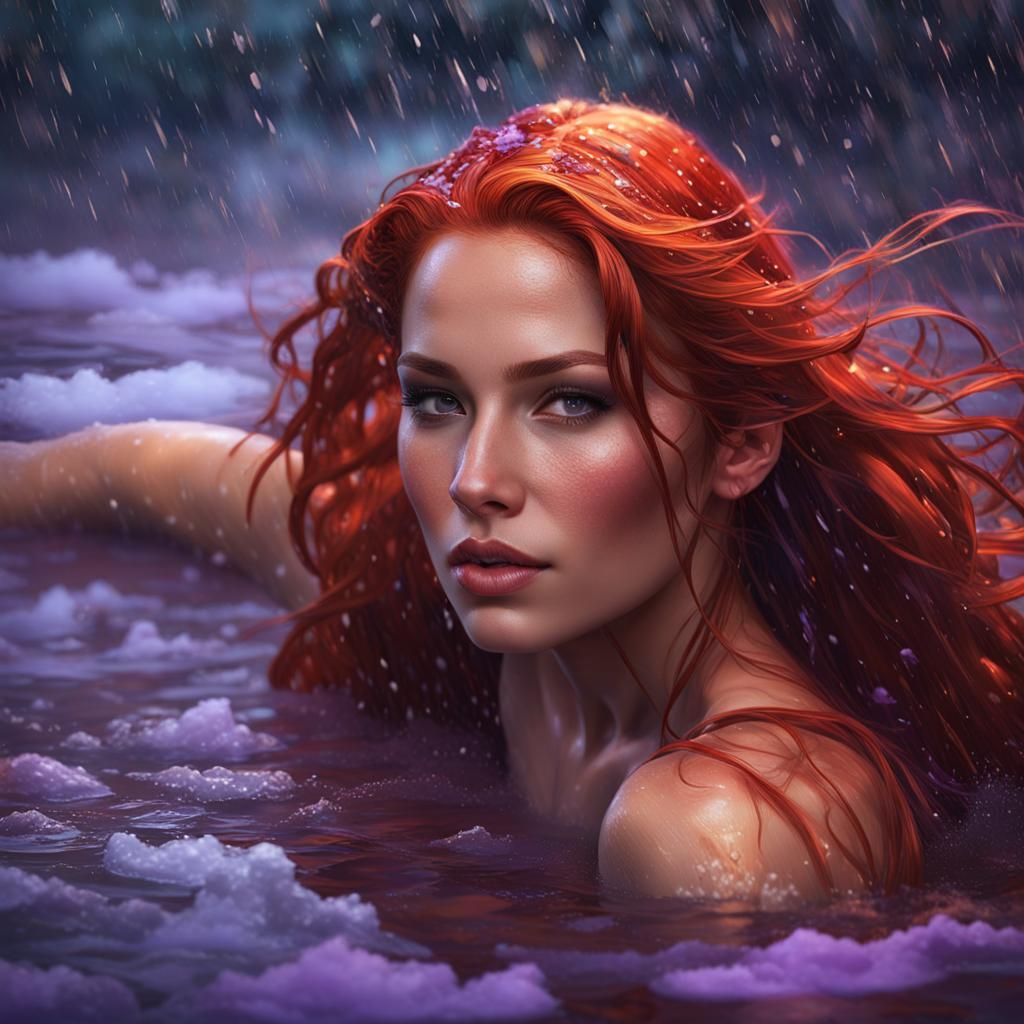 Bathing in the Purple Rain III AI Generated Artwork NightCafe Creator