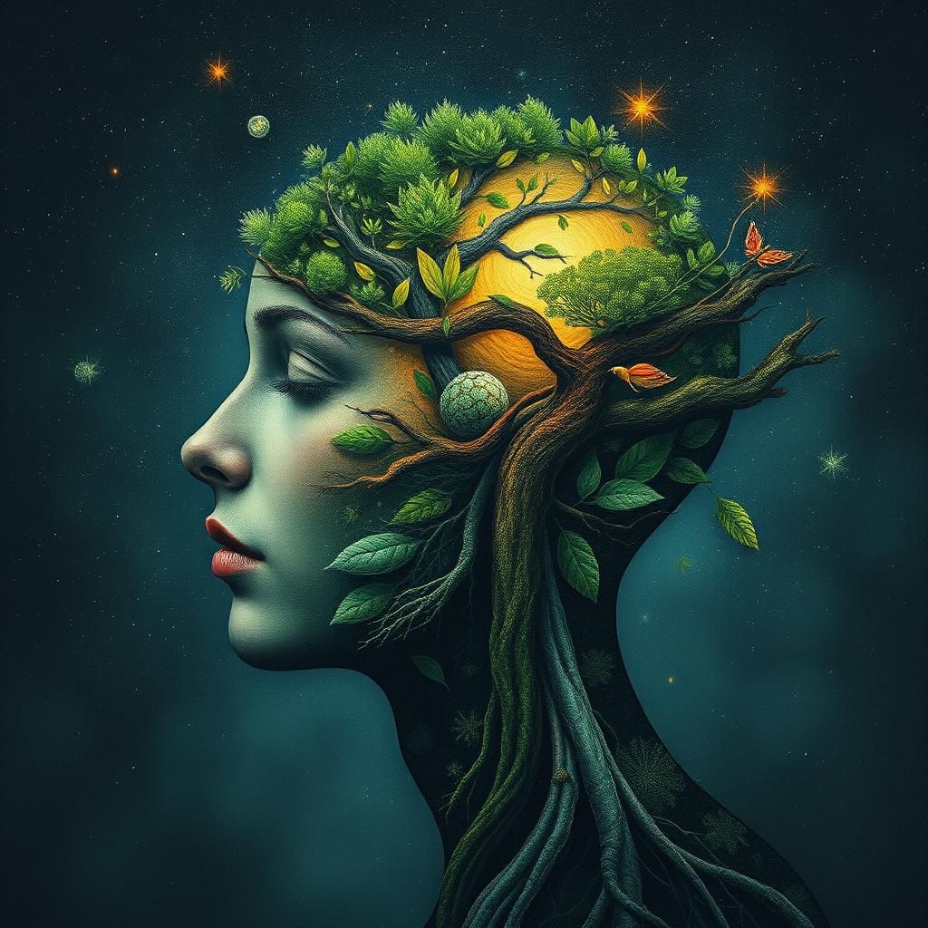 Neurographic Portrait, Mother Nature Therapy.  by @BlakeRaven