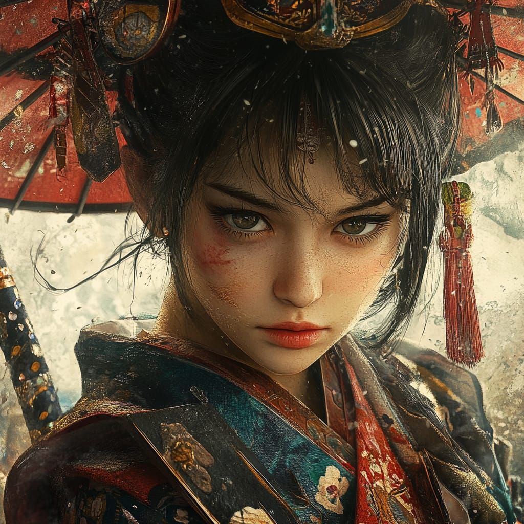 Warrior Under the Red Umbrella