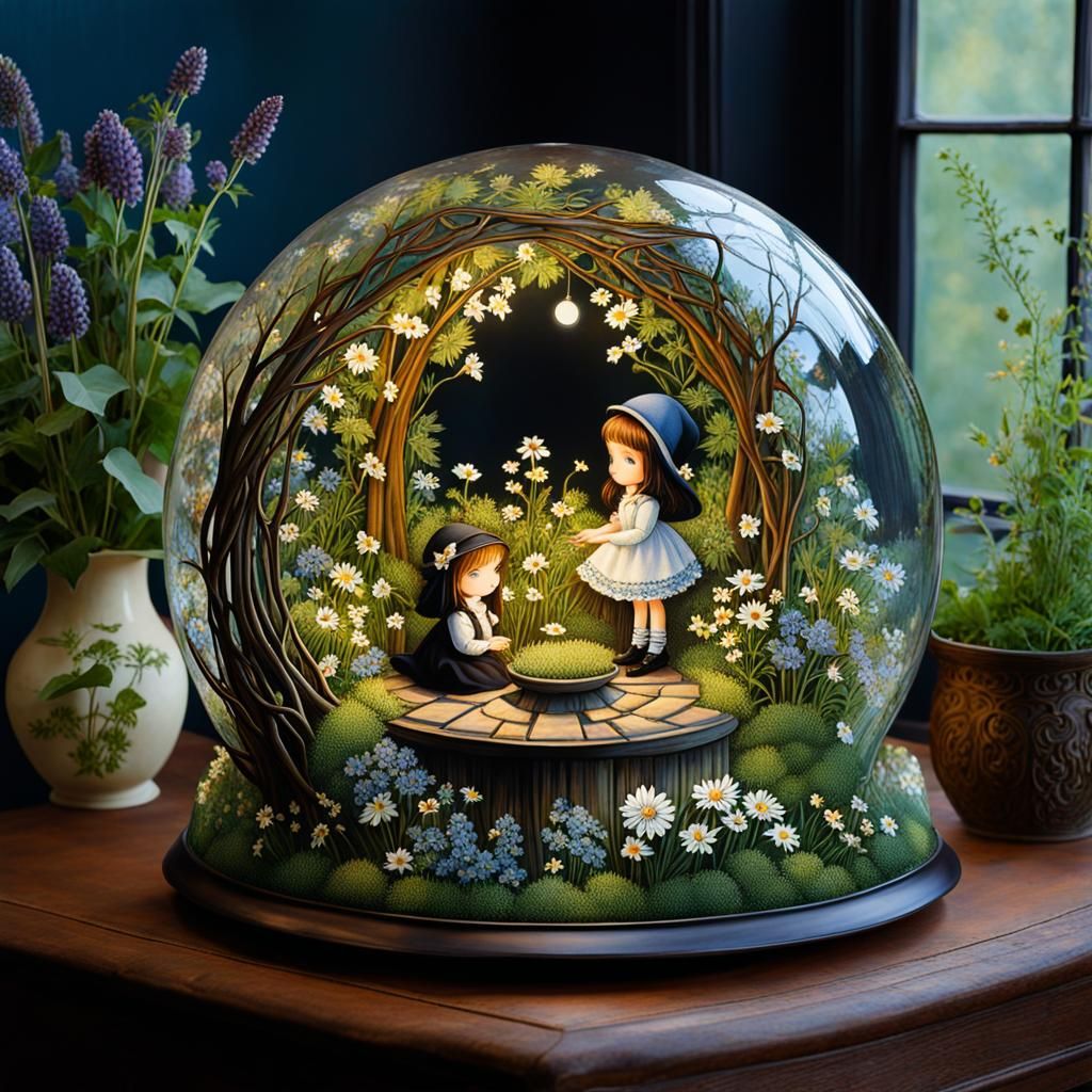 In this mesmerizing work, Gothic Holly Hobbie's sweet and in...