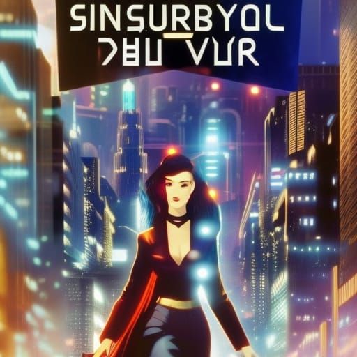Beautiful Female Cyberspace Private Detective retrofuturism ...
