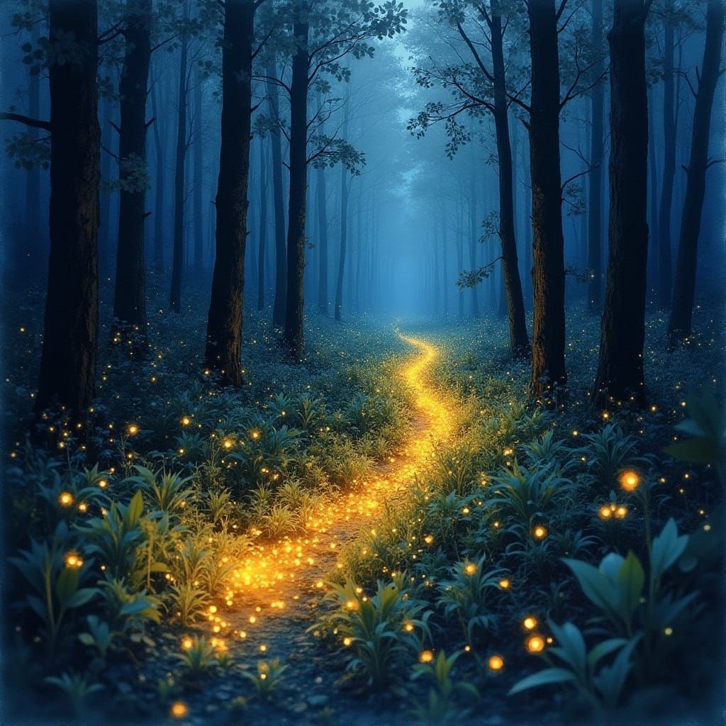 Nature's Yellow Brick Road (only it's fireflies instead of bricks leading the way)  by @CNEWBY