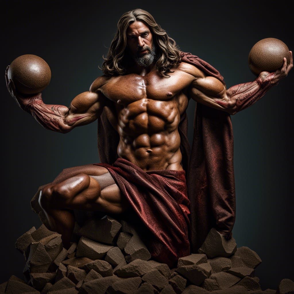 Bodybuilder Jesus AI Generated Artwork NightCafe Creator