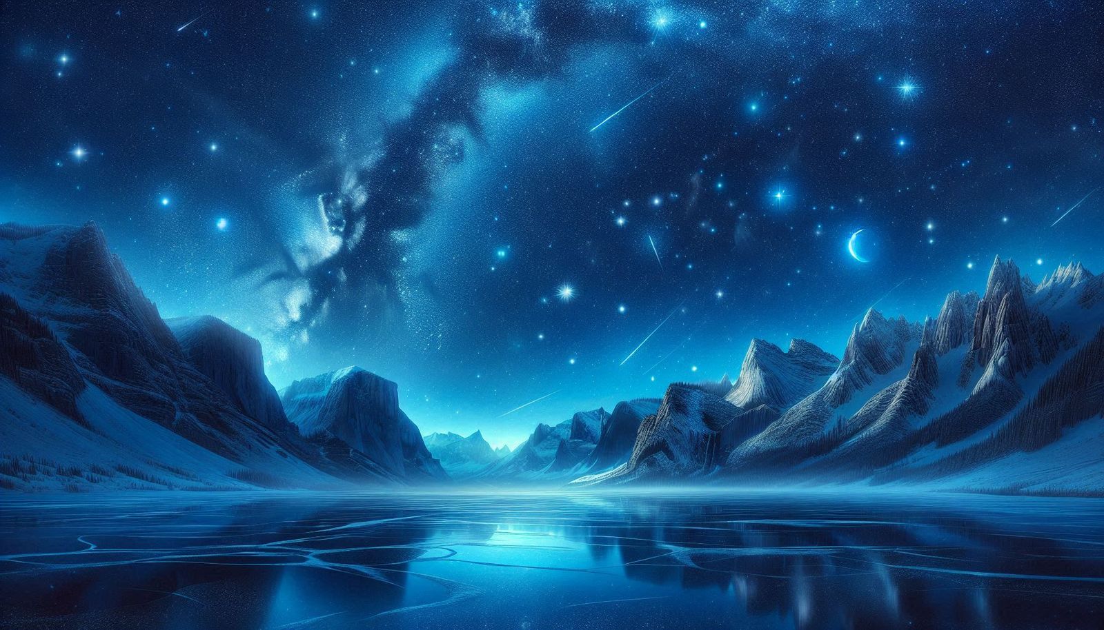 starry clear blue sky