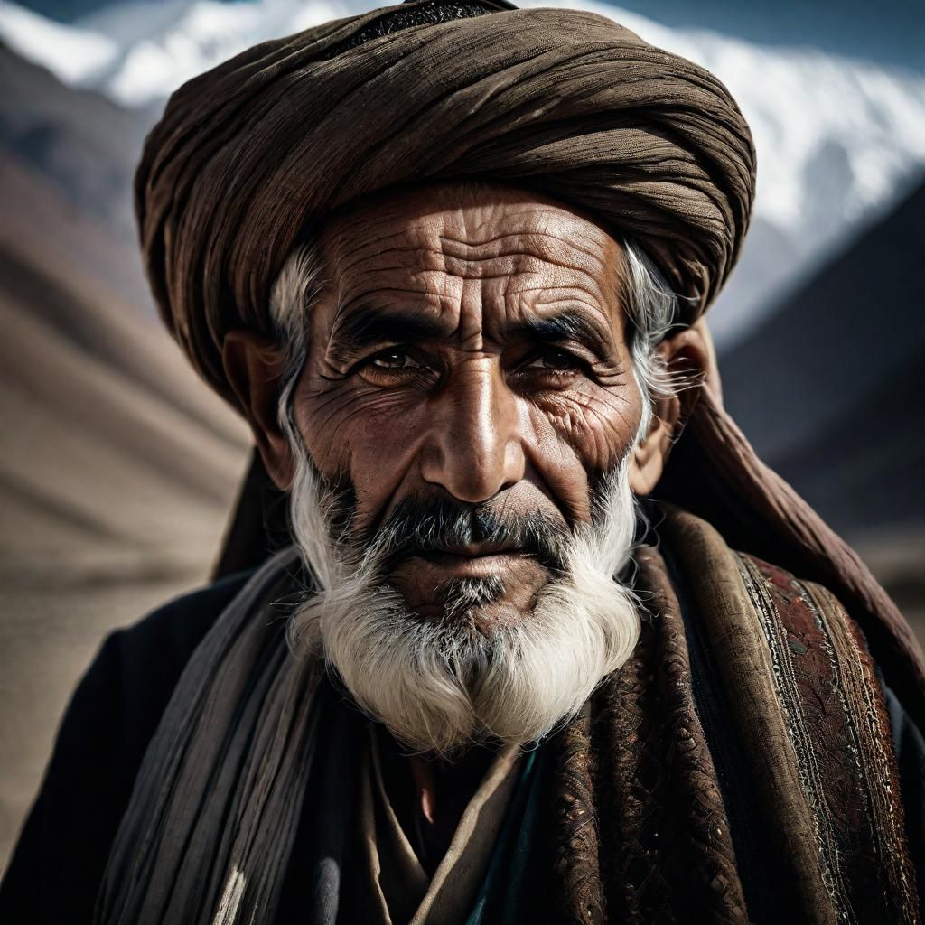 Humanity XXXV Afghan old man - AI Generated Artwork - NightCafe Creator