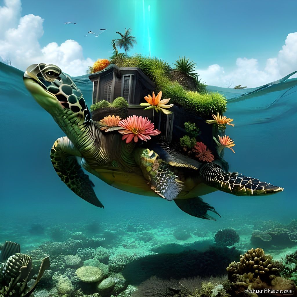 Tropical Terrapin Transport - Ai Generated Artwork - Nightcafe Creator