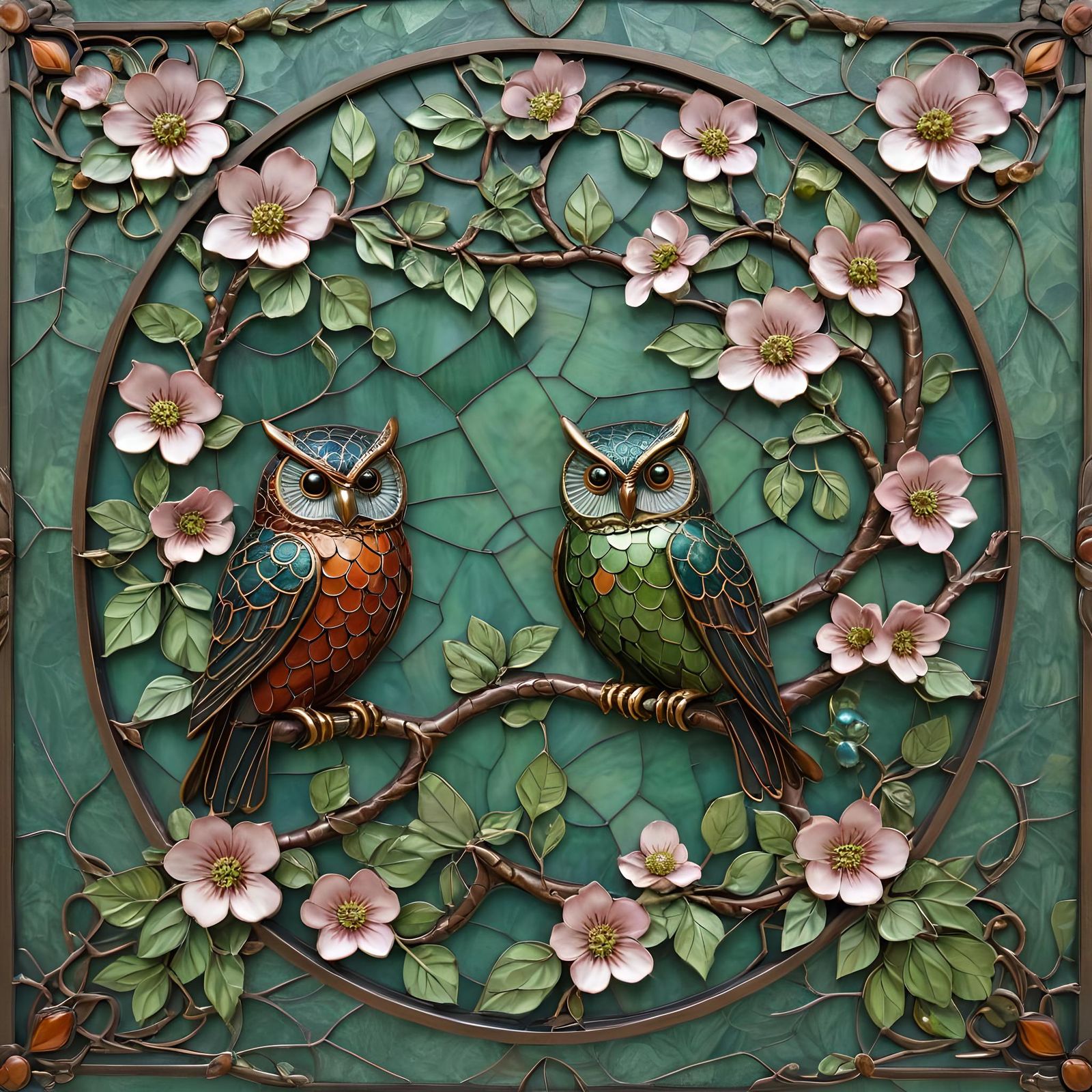 cloisonné owls  by @Maestro