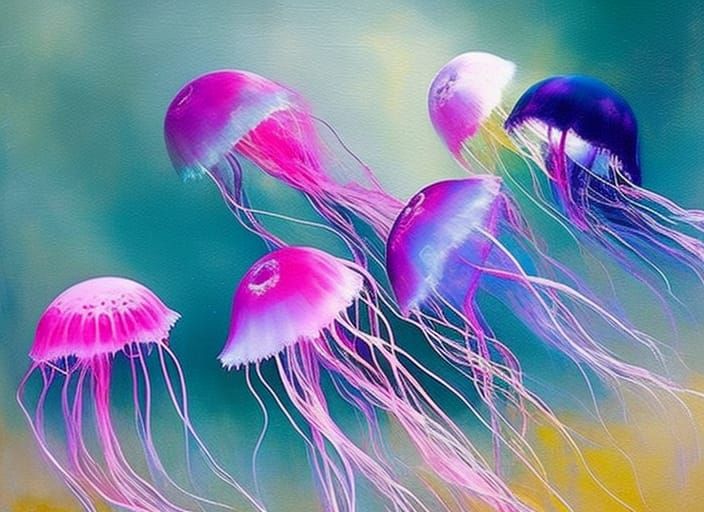 A group of jellyfish