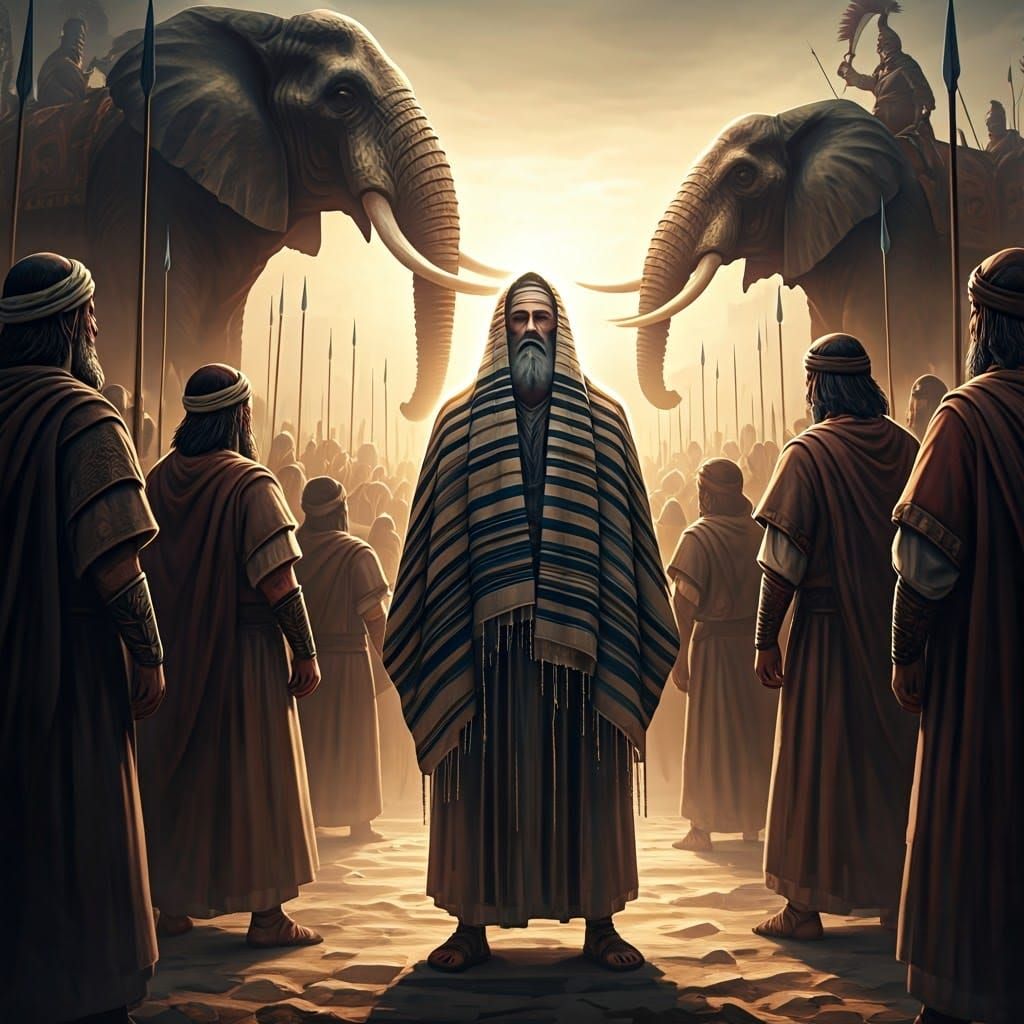 A Dramatic Biblical Scene in Fantasy Concept Art Style
