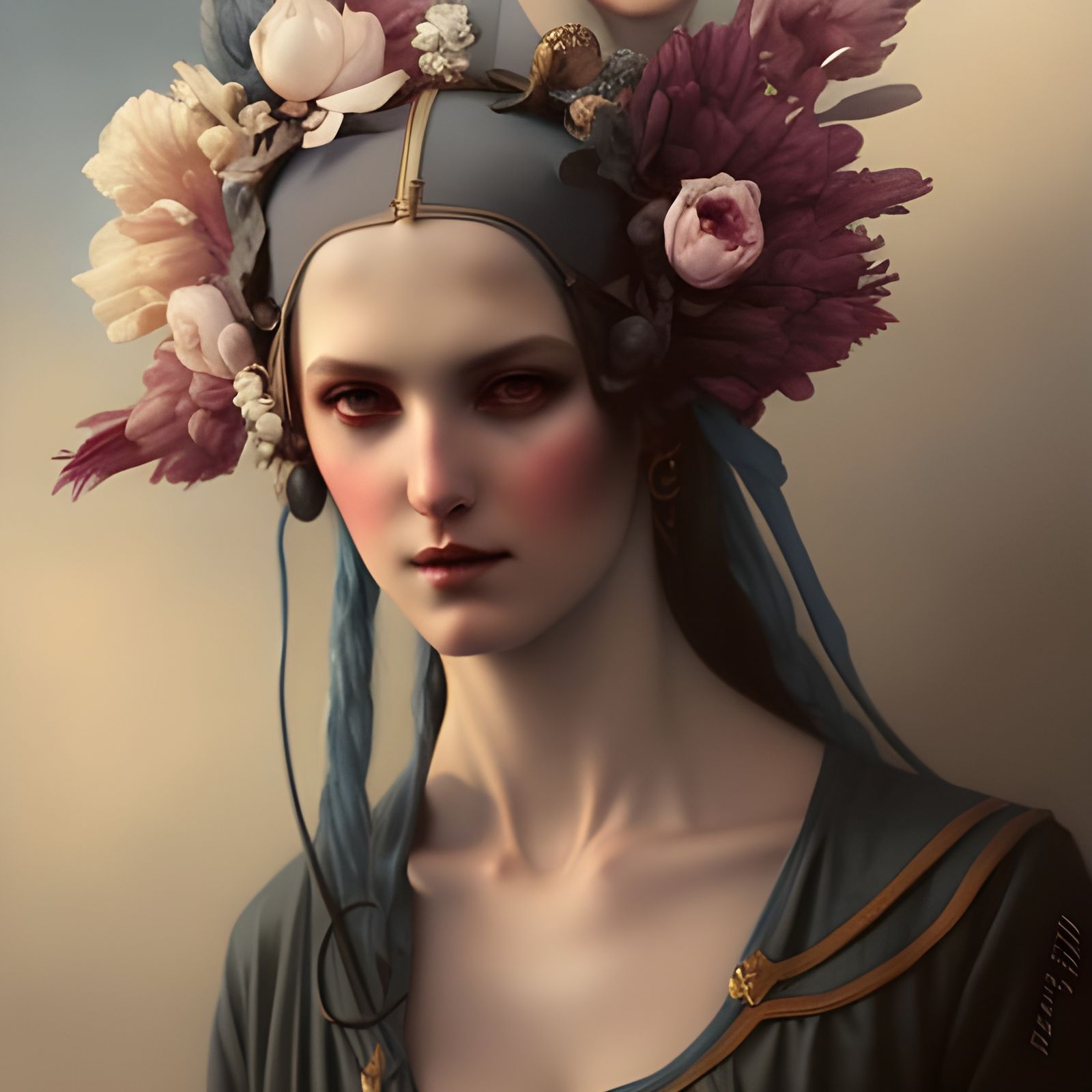 Girl with Flower Hat