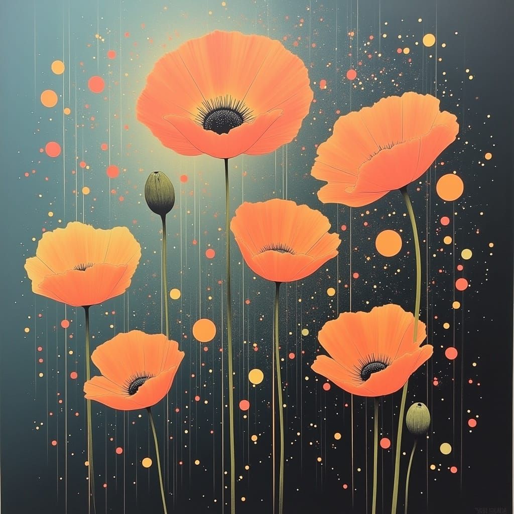  <lora:flowingDream:1.0> surreal poppy dream