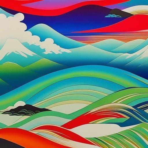 japanese rainbow wave