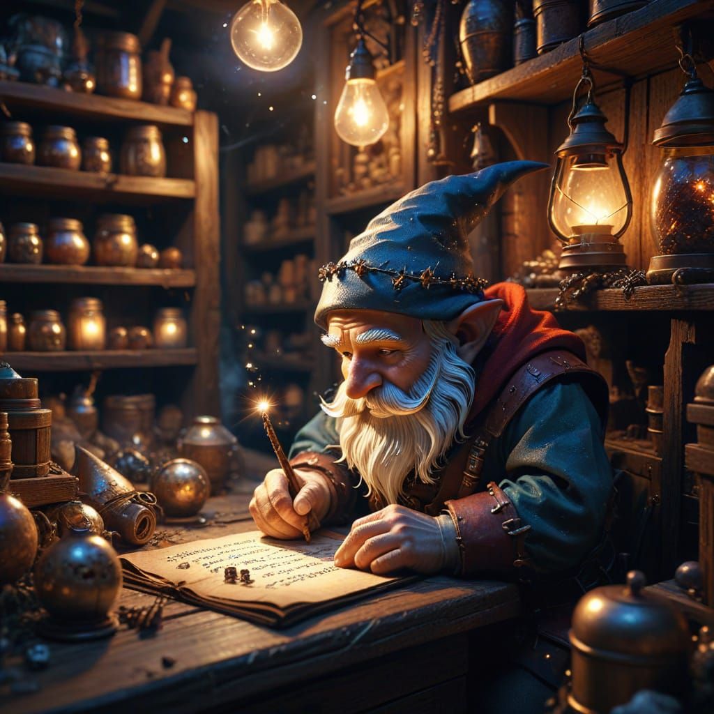Enchanted Storeroom Keeper in Hyper-Realistic Style