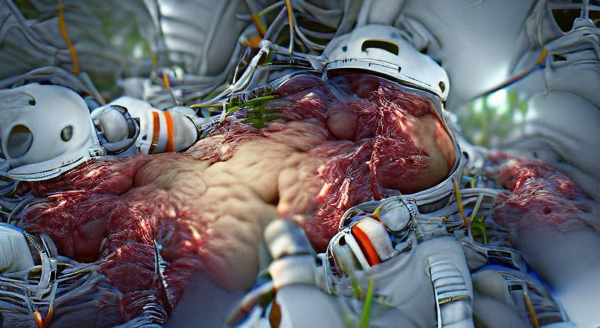 Astronaut's guts sucked inside out (Evolved)