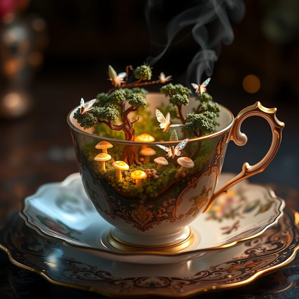 Tiny Teacup Magic  by @Bobbyjoe