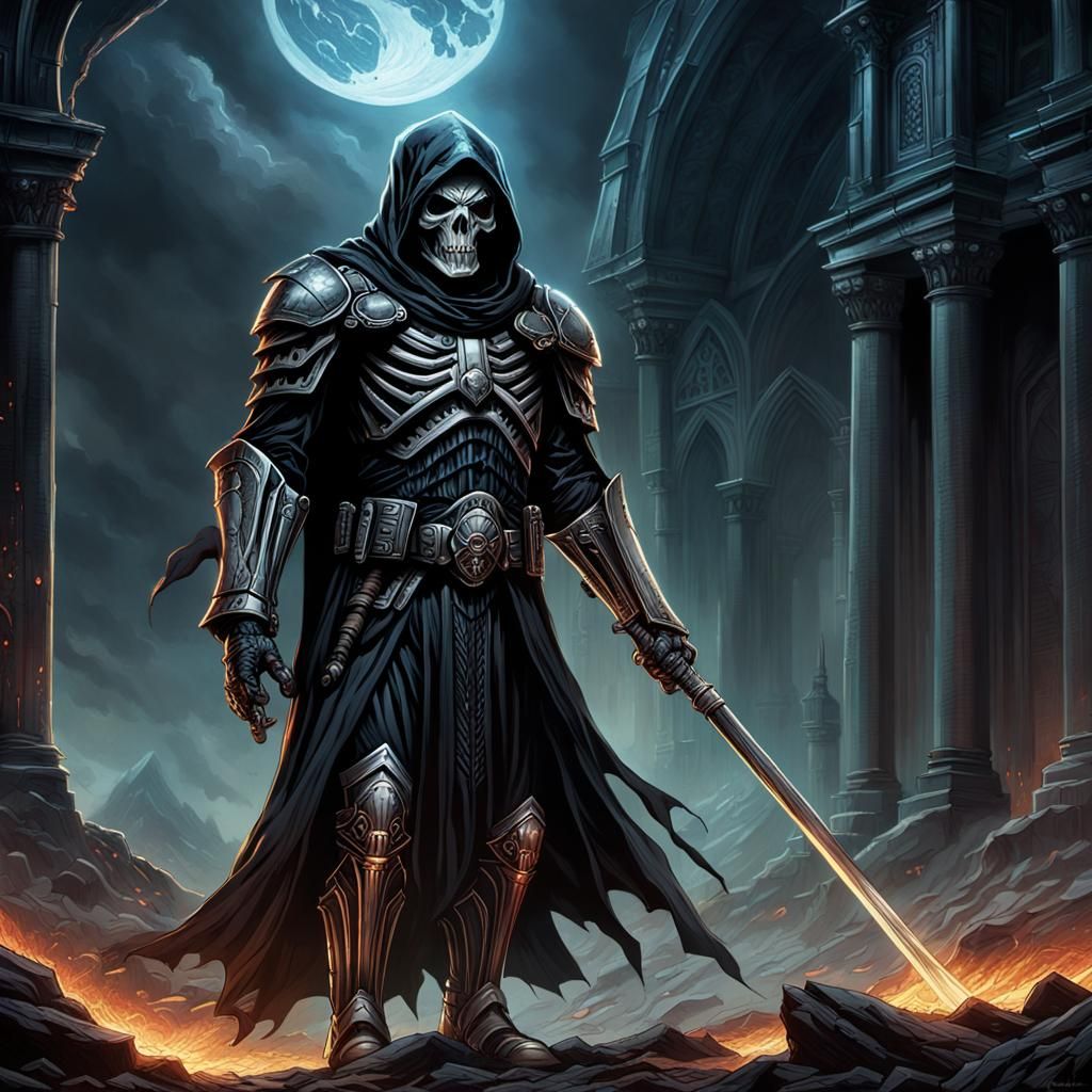 A Grim Reaper In Armor As Doctor Epic cinematic brilliant stunning ...