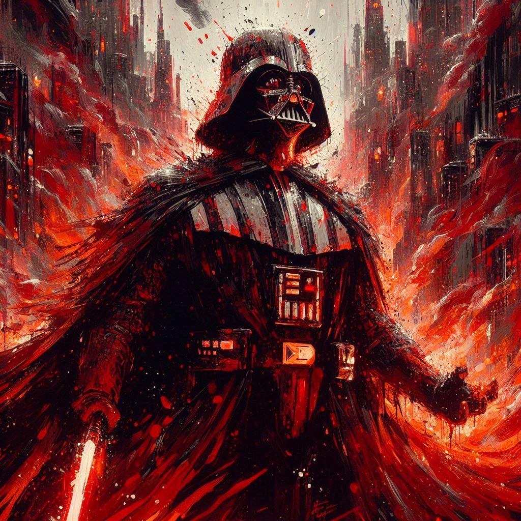 Burning Vader