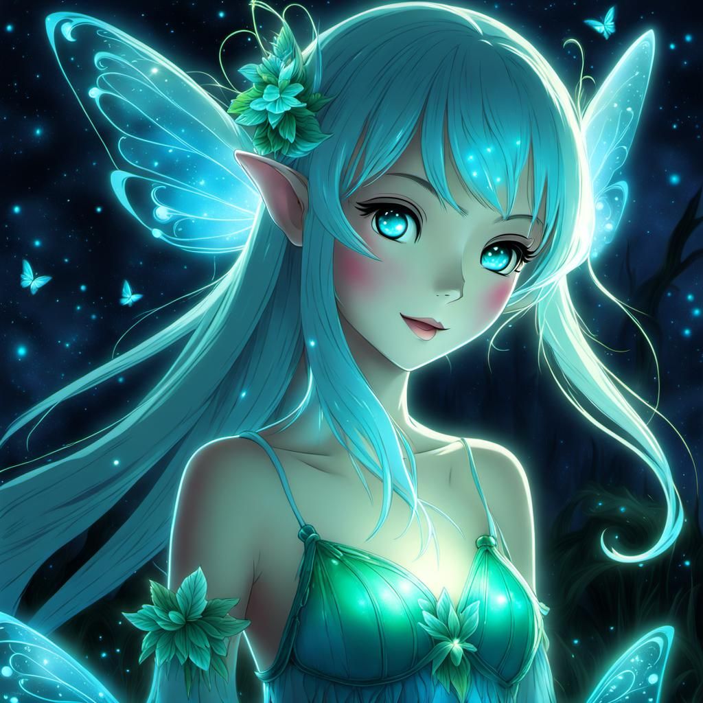 Bioluminescent Fairy - AI Generated Artwork - NightCafe Creator