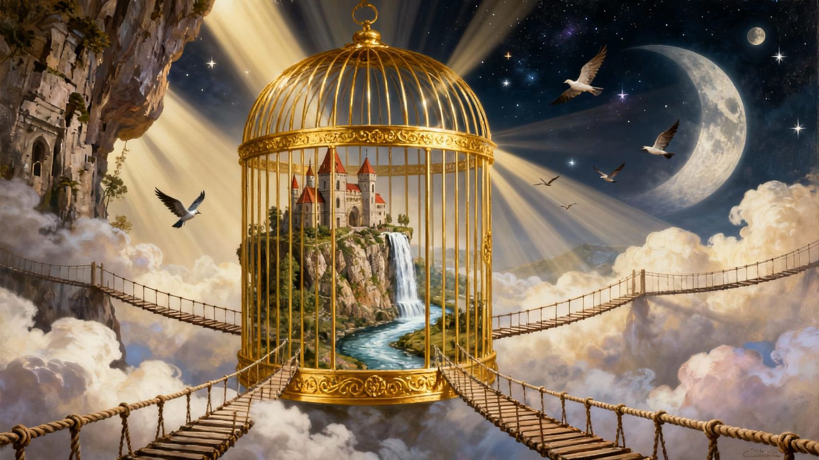 A painting by Johan Jongkind, kerem beyit, thomas kinkade a delapidated, a stunning castle and medieval ...  by @Spearmint