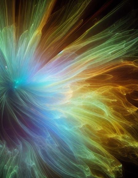 Exploding Galaxy Droplet with Prismatic Light Effects